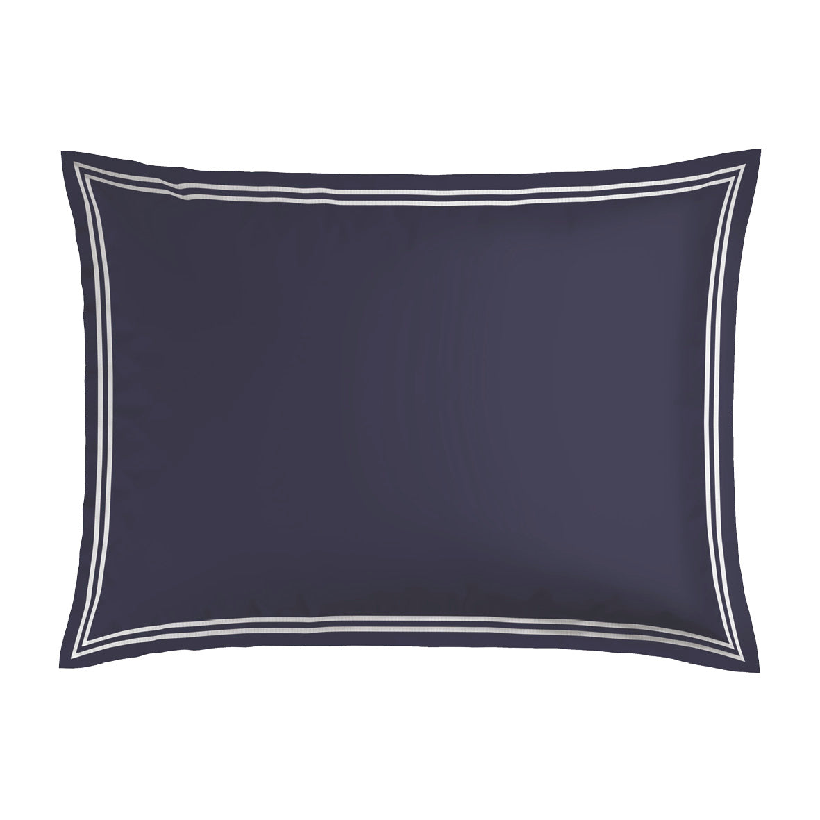 Pillowcase(s) cotton satin - La Rochelle White / Dark blue