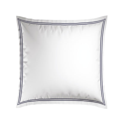 Pillowcase(s) cotton satin - La Rochelle Dark blue / White