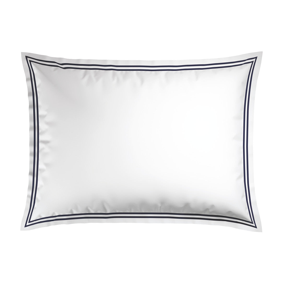 Pillowcase(s) cotton satin - La Rochelle Dark blue / White