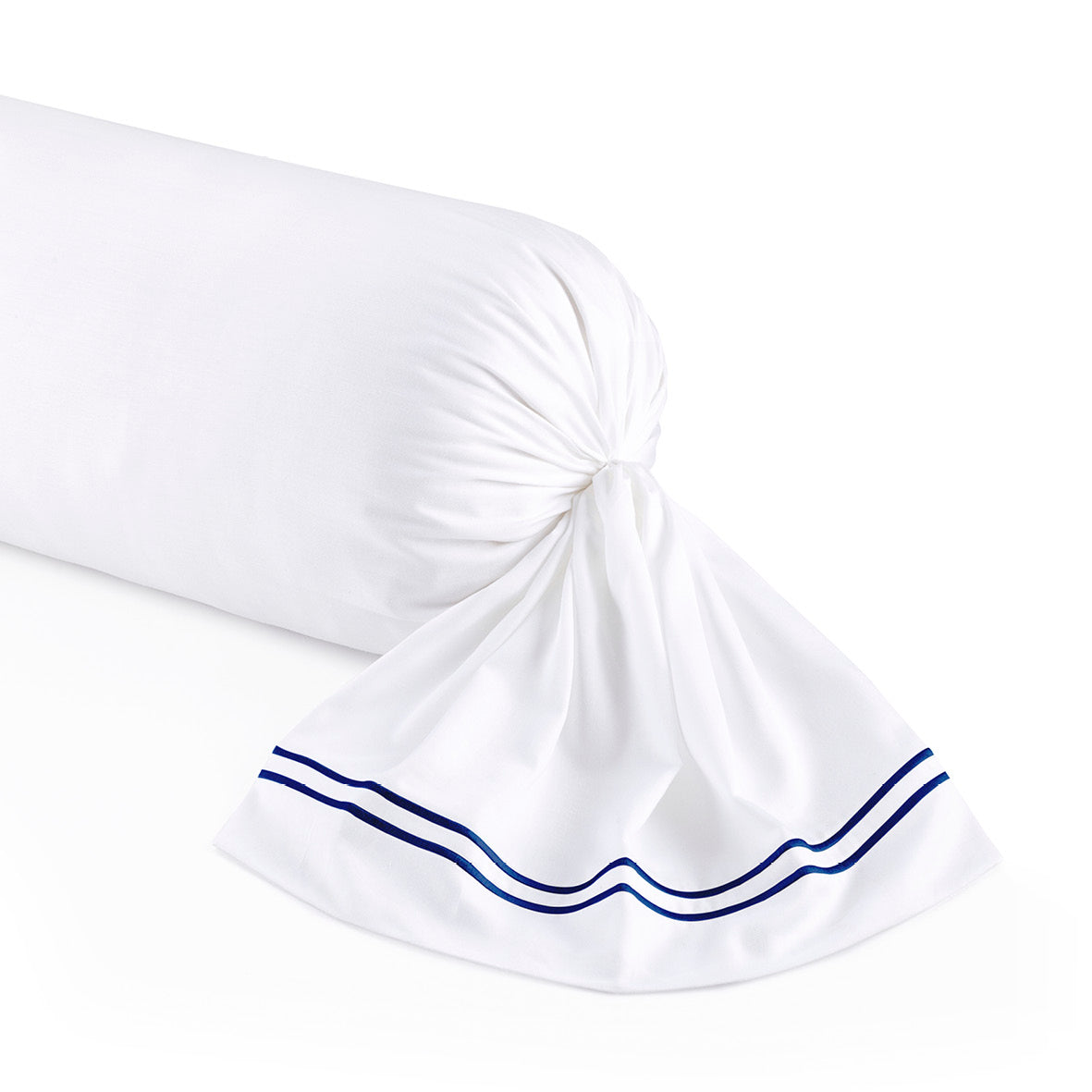 Pillowcase(s) cotton satin - La Rochelle Dark blue / White