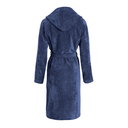 Hooded bathrobe - Navy blue