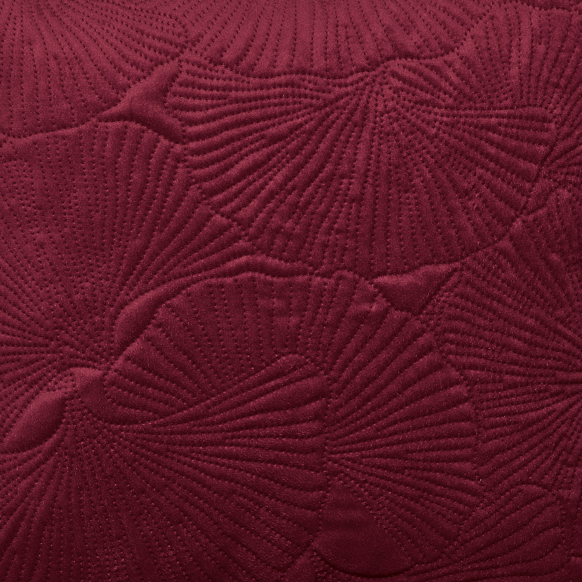 Cushion cover embossed - flower Burgundy