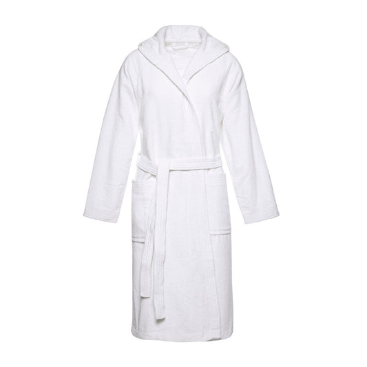 Hooded bathrobe White - S/M M