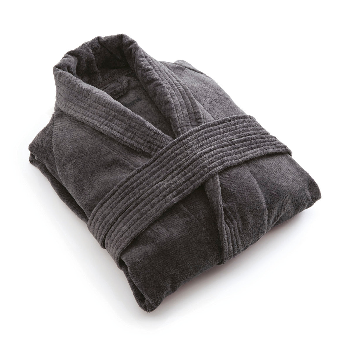 Bathrobe with shawl collar - Dark grey