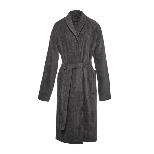 Bathrobe with shawl collar - Dark grey M