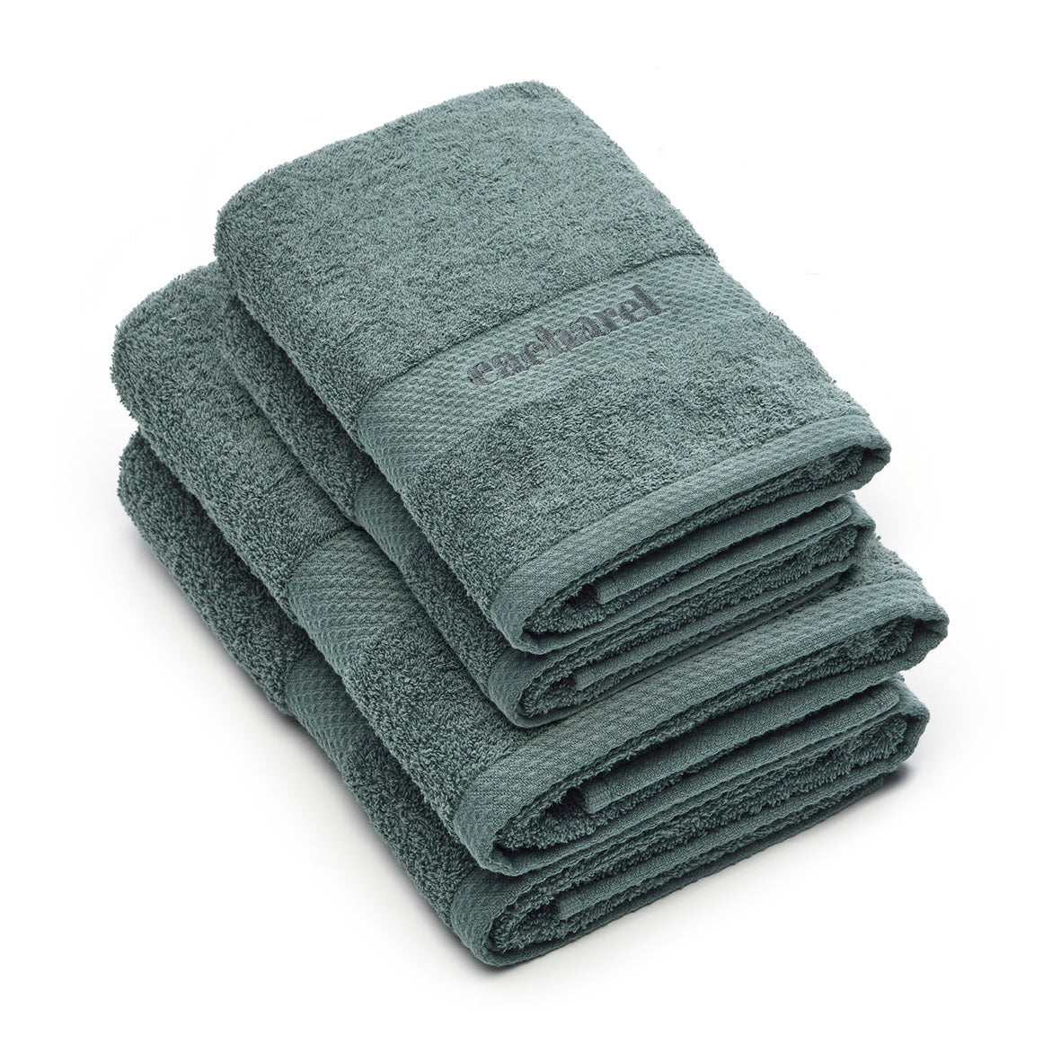 Set of 2 hand towels + 2 bath towels - 50 x 100 cm + 70 x 140 cm Sage green