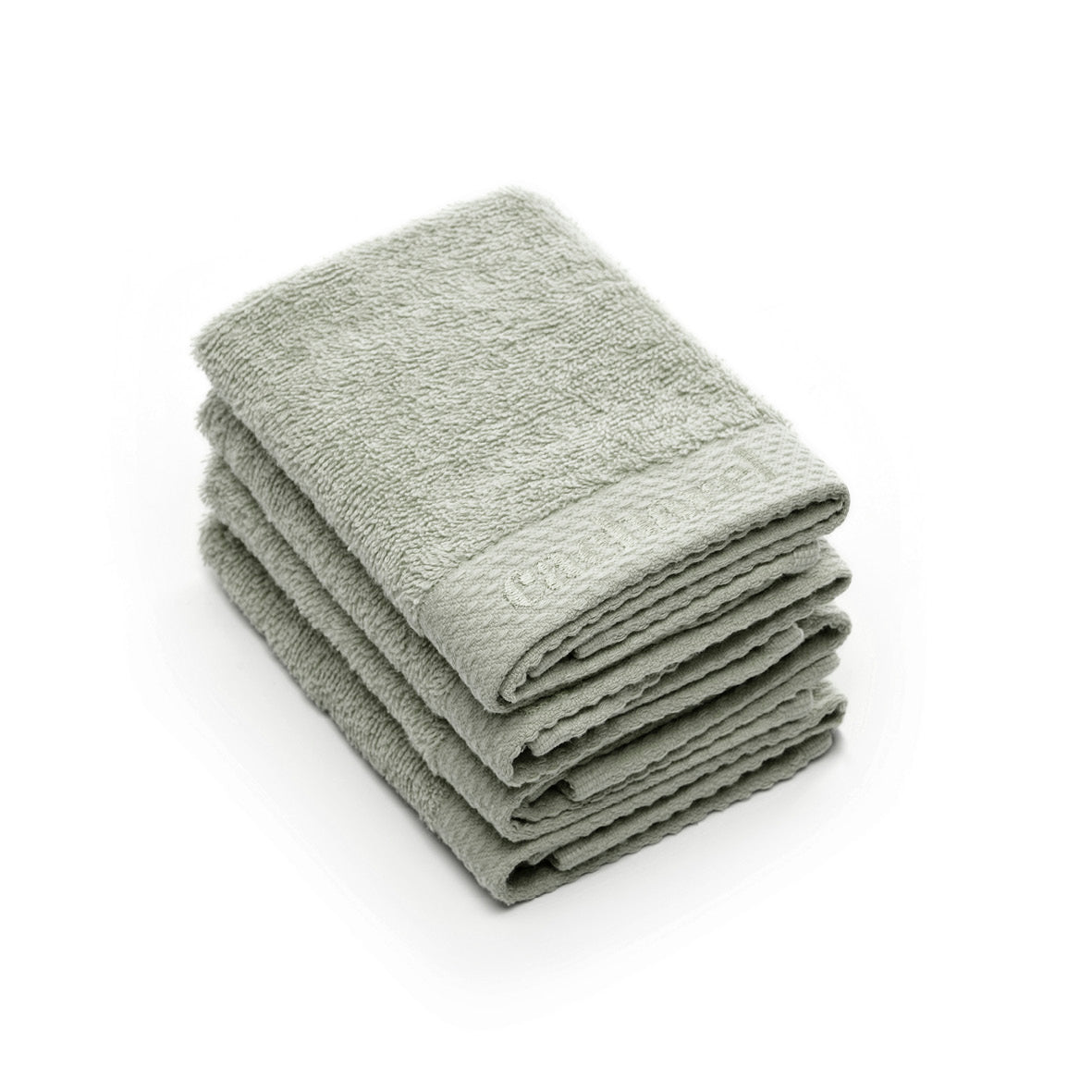 4 guest towels - 30 x 30 cm Almond green