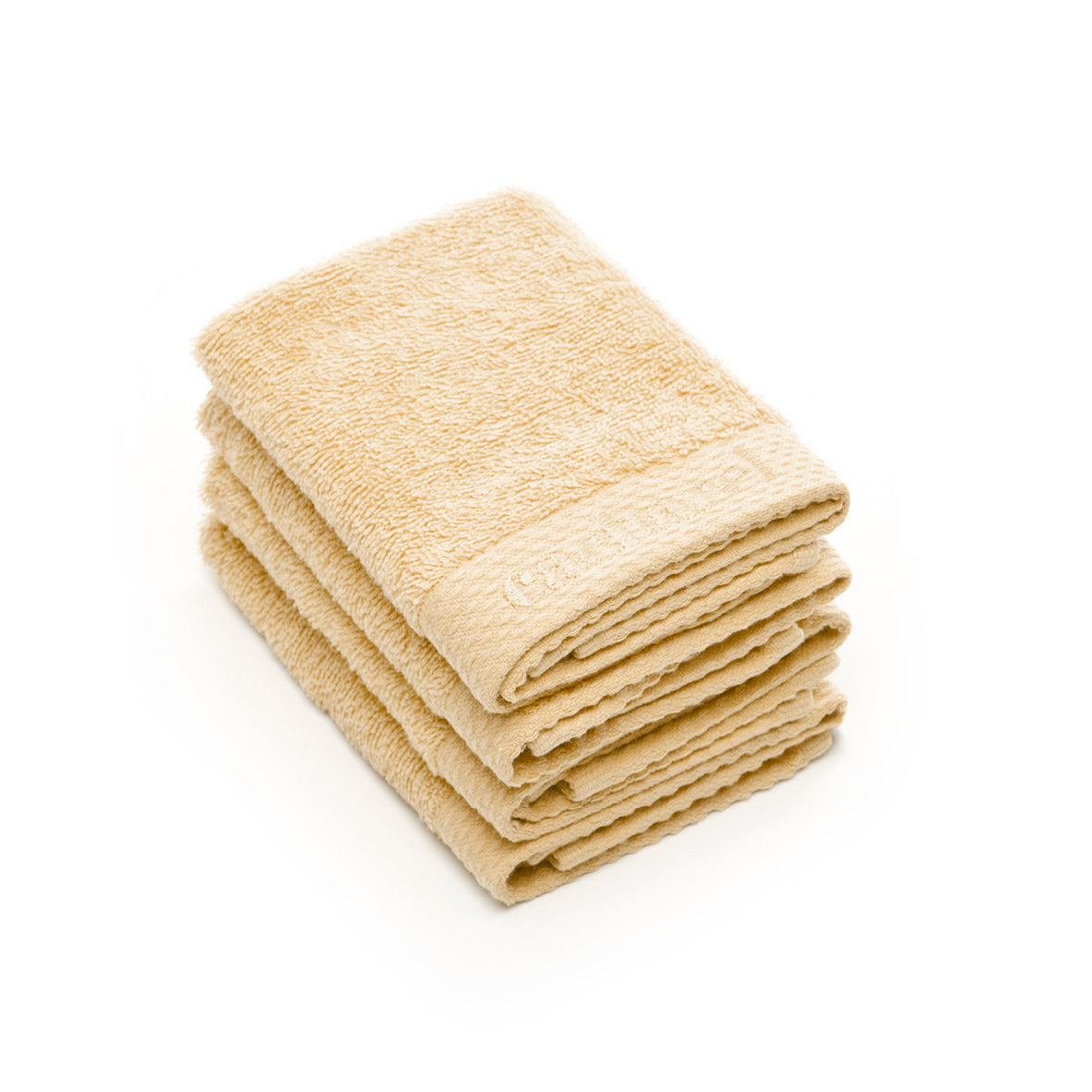 4 guest towels - 30 x 30 cm Soft yellow