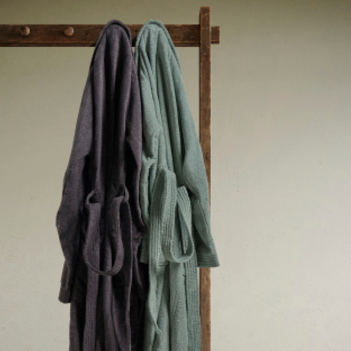 Bathrobe with shawl collar - Green