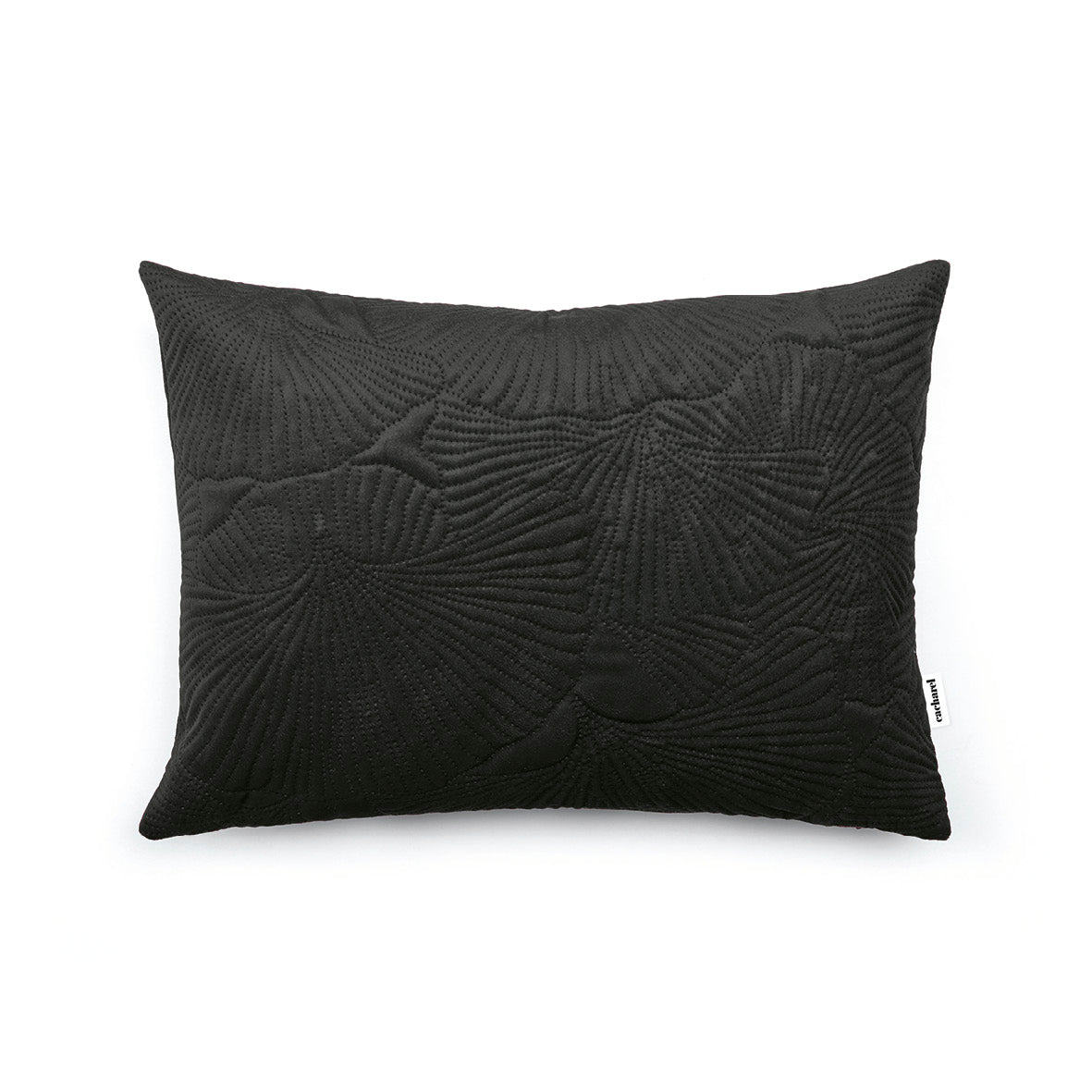 Cushion cover embossed flower Anthracite - 30 x 50 cm