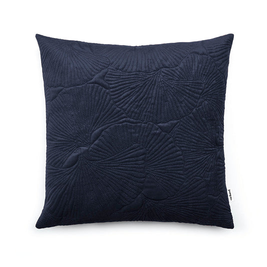 Cushion cover embossed flower Dark blue - 45 x 45 cm