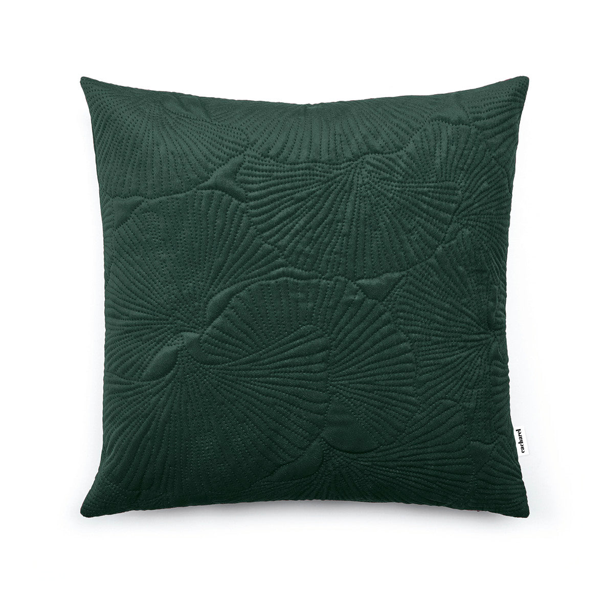 Cushion cover embossed flower Dark green - 45 x 45 cm