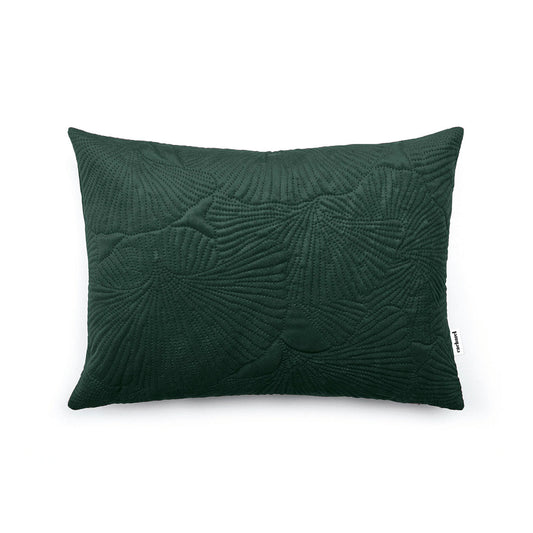 Cushion cover embossed flower Dark green - 30 x 50 cm