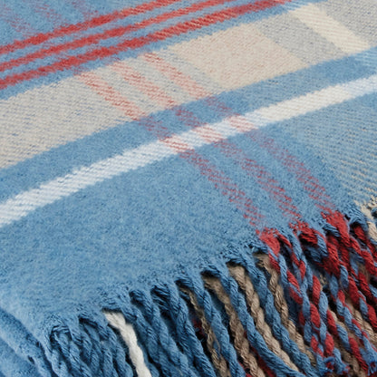 Plaid tissé Tartan - Bleu clair