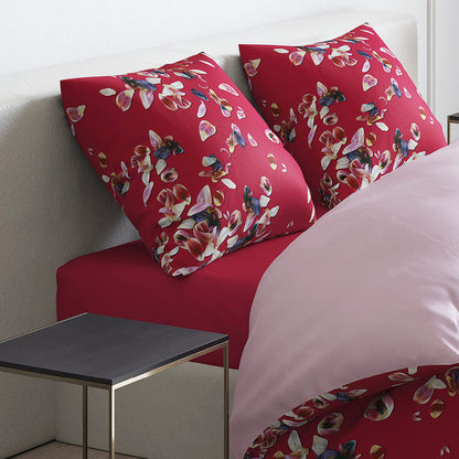 Pillowcase cotton satin - Aurore Red