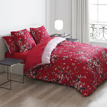 Pillowcase cotton satin - Aurore Red