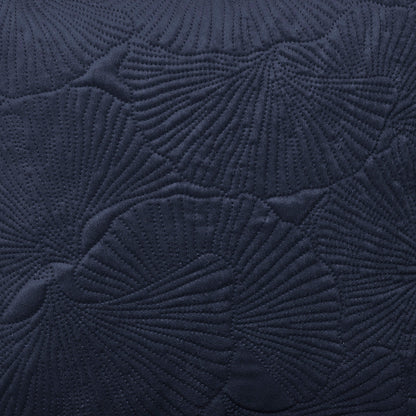 Cushion embossed flower Dark blue - 45 x 45 cm