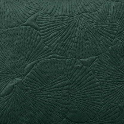 Cushion embossed flower Dark green - 45 x 45 cm