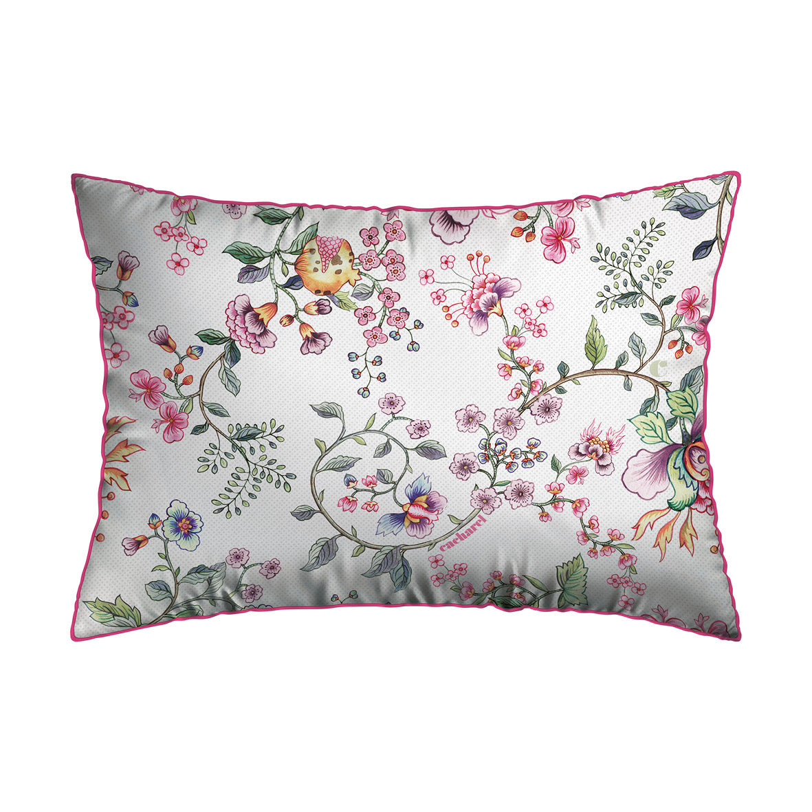 Set of 2 pillowcases cotton satin - Jardin Secret White / Blush Pink 2 x (50 x 70 cm)