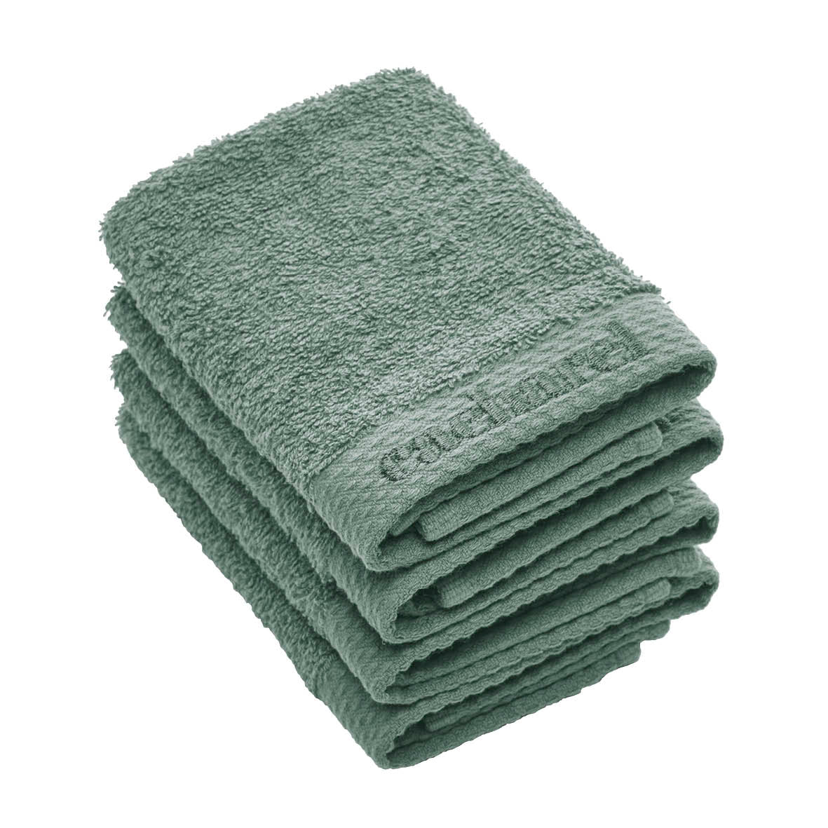 4 guest towels - 30 x 30 cm Bottle green