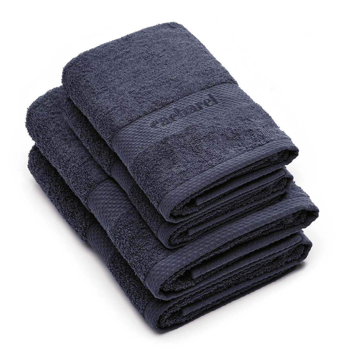 Set of 2 hand towels + 2 bath towels - 50 x 100 cm + 70 x 140 cm Navy blue