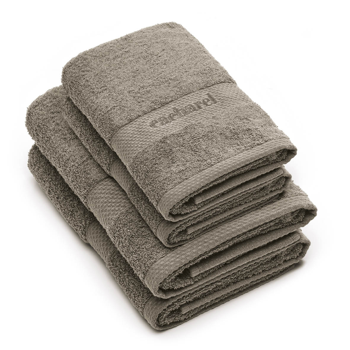 Set of 2 hand towels + 2 bath towels - 50 x 100 cm + 70 x 140 cm Brown