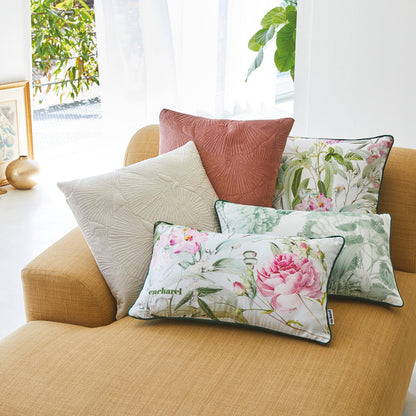 Cushion cover - 45 x 45 cm : Jardin de roses white