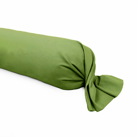 Bolster pillowcase - Uni Olive green