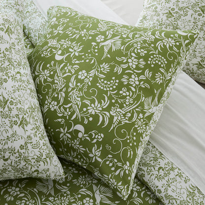 Bolster pillowcase - Uni Olive green