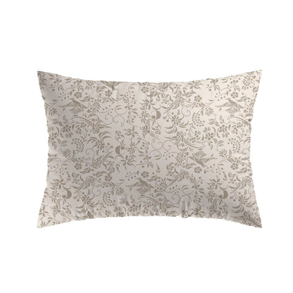 Set of 2 pillowcases cotton satin - Birds Taupe