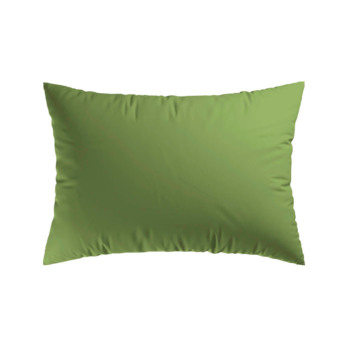 Set of 2 pillowcases cotton satin - Uni Olive green 50 x 70 cm