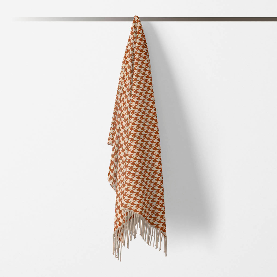 Woven plaid Pied de Poule Brown - 130 x 170 cm