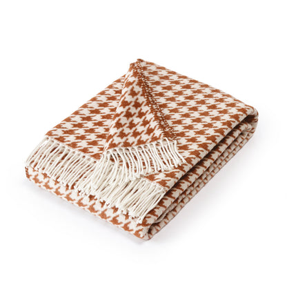 Woven plaid - Pied de Poule Brown