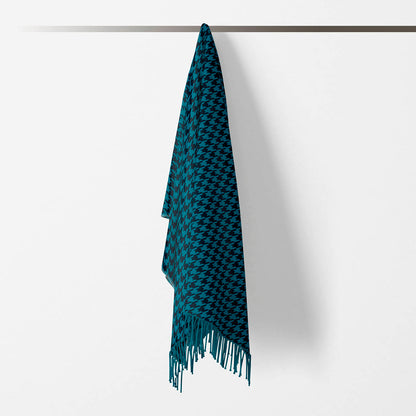 Woven plaid Pied de Poule Blue - 130 x 170 cm