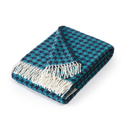 Woven plaid - Pied de Poule Blue