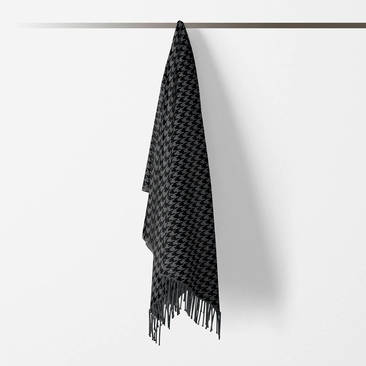 Woven plaid Pied de Poule Black / Dark Grey - 130 x 170 cm