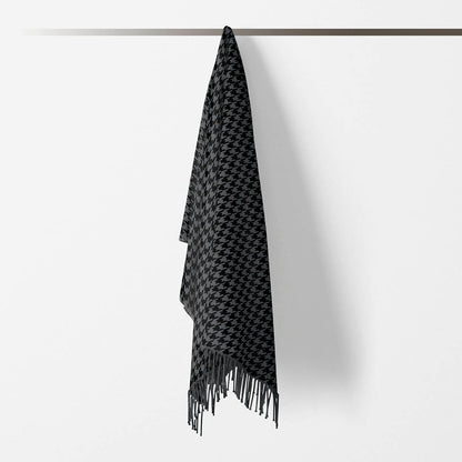 Woven plaid Pied de Poule Black / Dark Grey - 130 x 170 cm