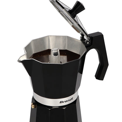 Coffee maker in aluminium 300 ml - Black