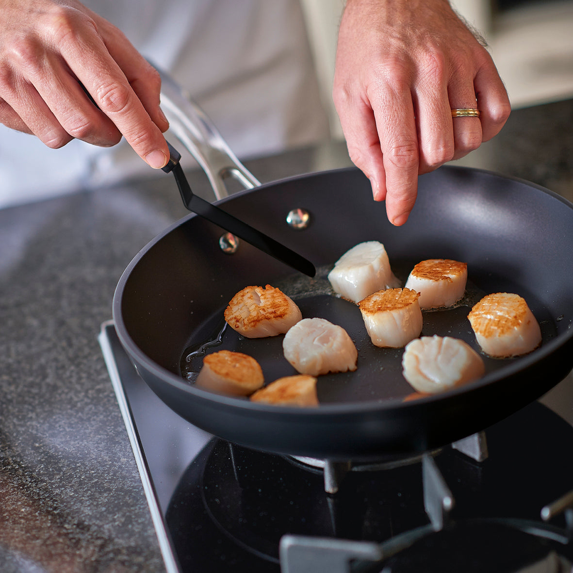 Batterie de cuisine - 9 pièces Alux Pro - en aluminium forgé et acier inoxydable - Cuivre