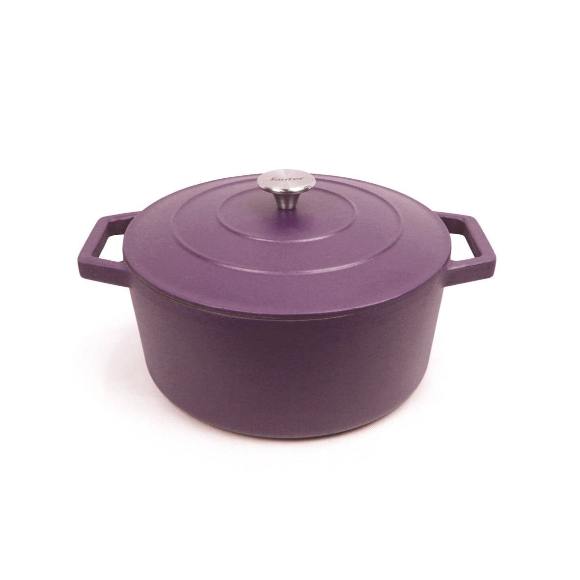 Cast iron round casserole 28 cm - Purple