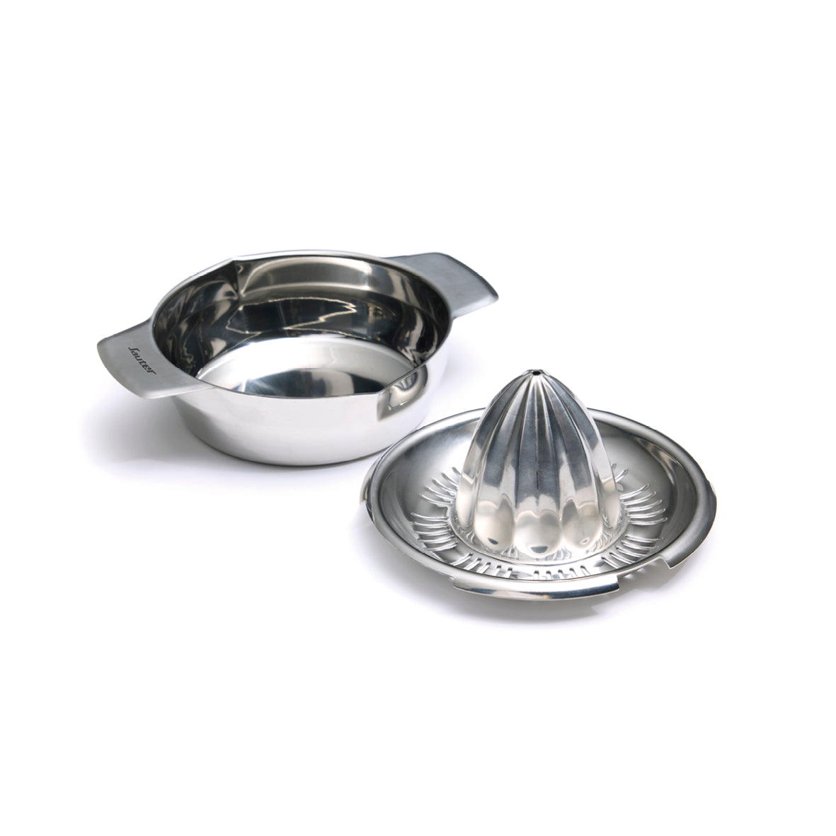 Lemon squeezer with container in stainless steel - Silver