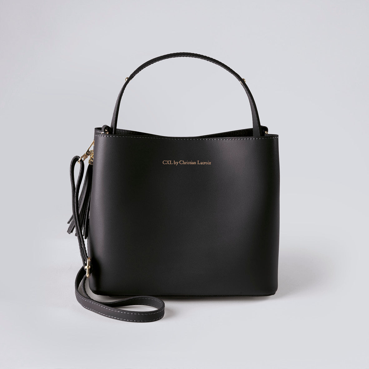 Leather handbag Vaugirard Black