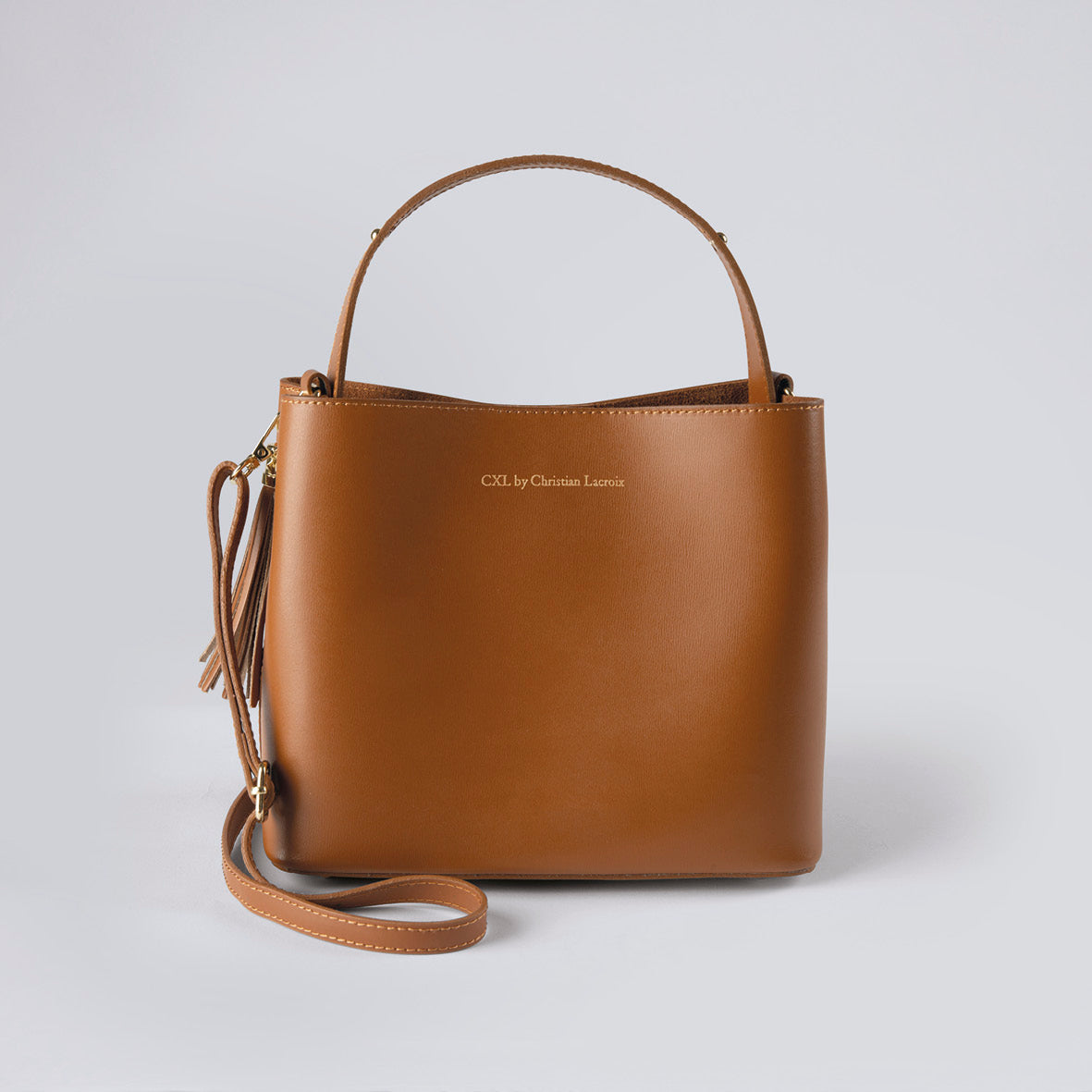 Leather handbag Vaugirard Cognac