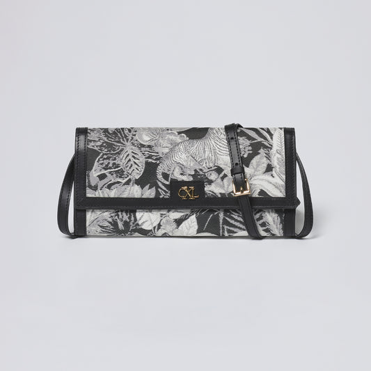 Crossbody bag in jacquard Zanzibar - Anna Black