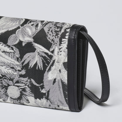 Crossbody bag in jacquard Zanzibar - Anna Black