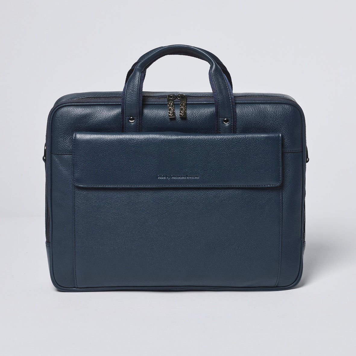 Leather work bag - Bastille Navy blue