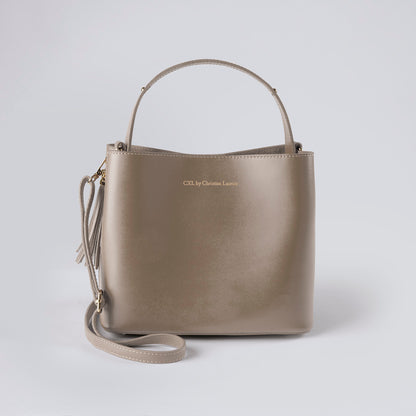 Leather handbag Vaugirard Nude