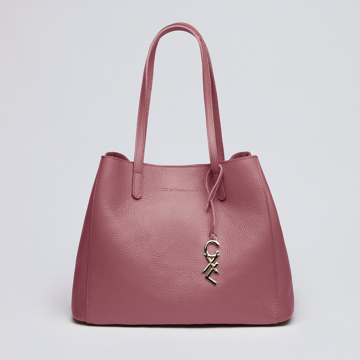 Leather handbag - Alesia Old pink