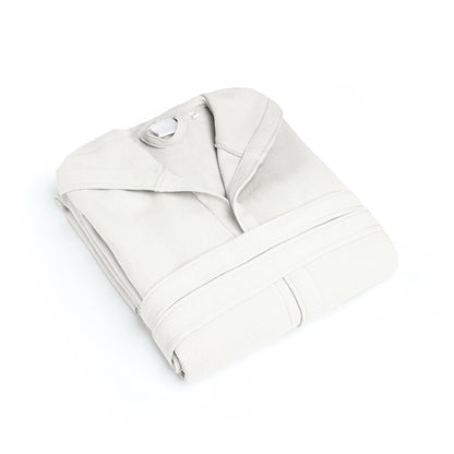 Hooded bathrobe - Nid d'abeille White