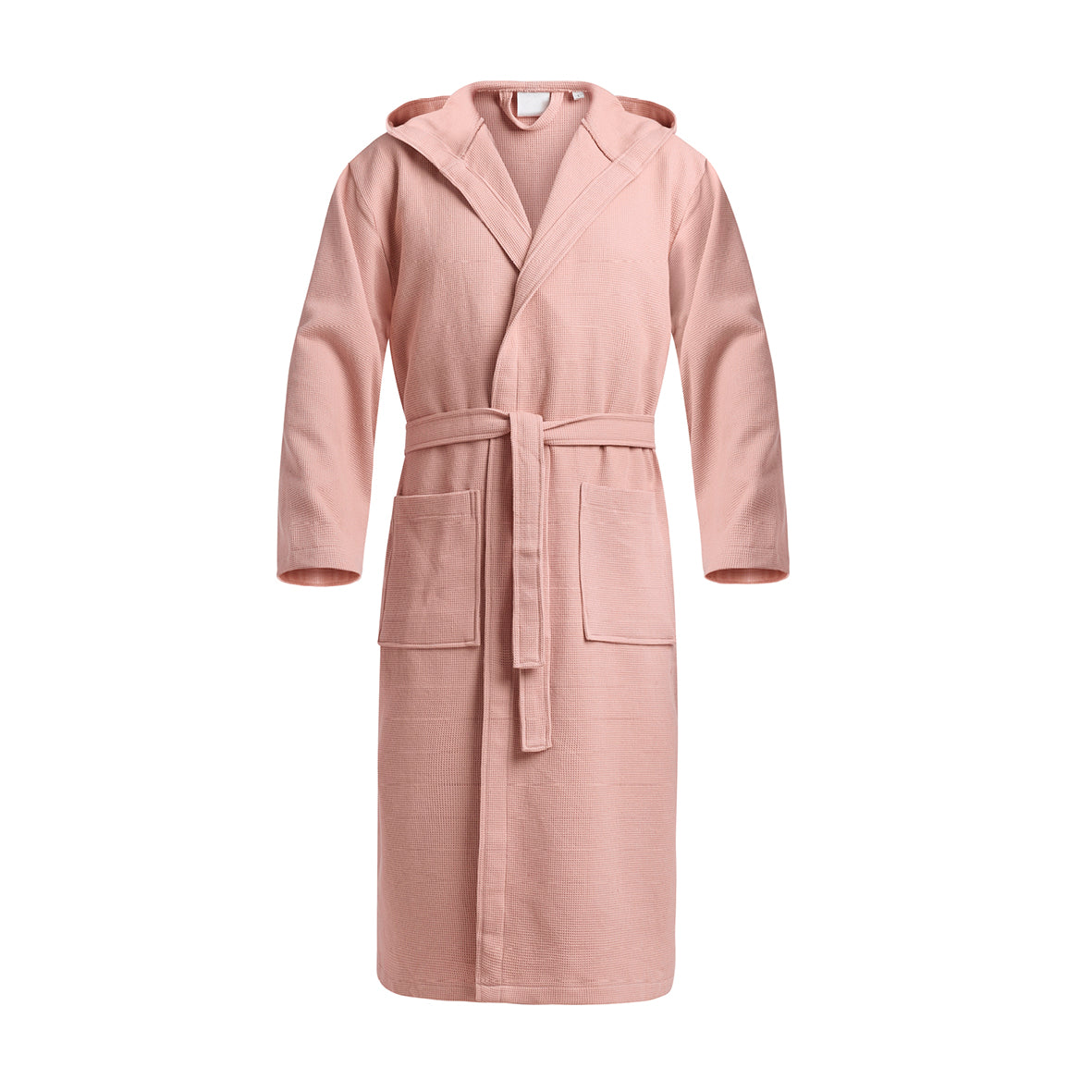 Hooded bathrobe - Nid d'abeille Pink